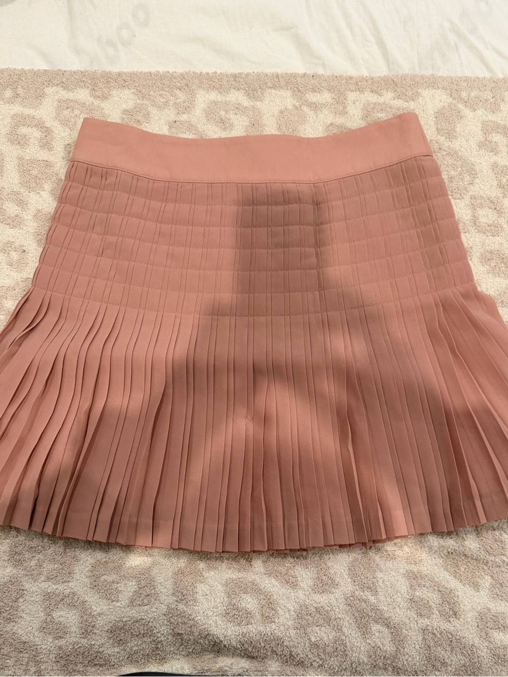 J. Crew Dusty Rose Pleated Skater Skirt